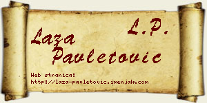 Laza Pavletović vizit kartica